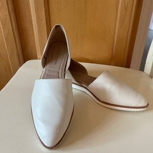 Adrienne Vittadini White Leather Loafers